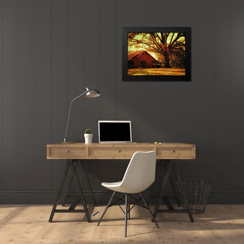 Last Tree Standing Black Modern Wood Framed Art Print by Head, Danny