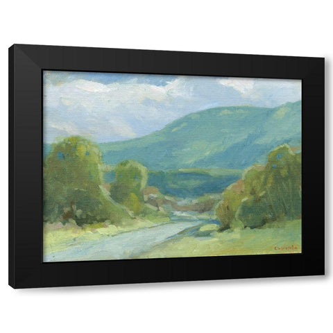 Mt. Tom View Black Modern Wood Framed Art Print by Calcasola, Stephen