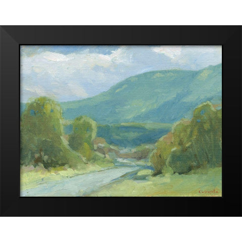 Mt. Tom View Black Modern Wood Framed Art Print by Calcasola, Stephen