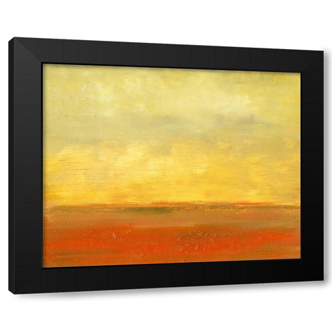 The Plains II Black Modern Wood Framed Art Print with Double Matting by Gordon, Sharon