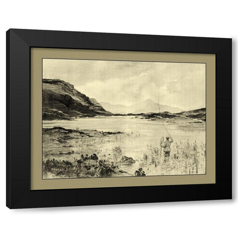 On the River II Black Modern Wood Framed Art Print by Briggs, Ernest