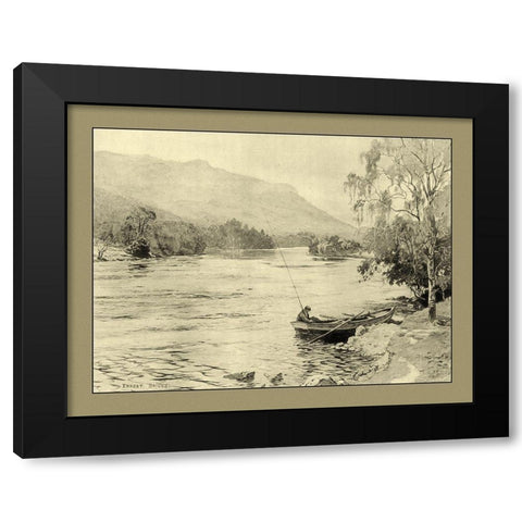 On the River III Black Modern Wood Framed Art Print by Briggs, Ernest