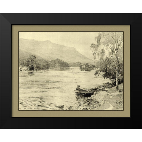 On the River III Black Modern Wood Framed Art Print by Briggs, Ernest