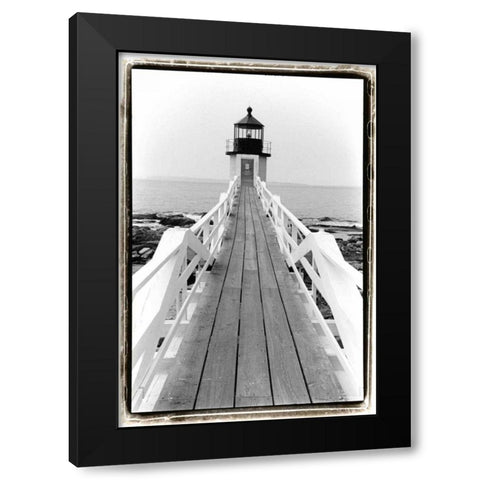 Marshall Point Light, Maine Black Modern Wood Framed Art Print by DeNardo, Laura