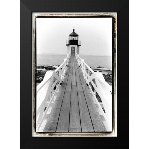 Marshall Point Light, Maine Black Modern Wood Framed Art Print by DeNardo, Laura