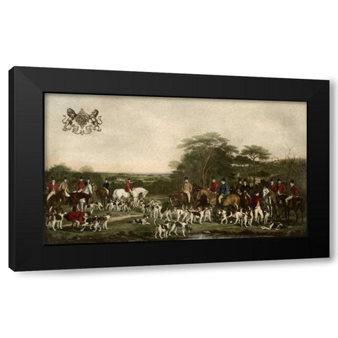 SirRichardSuttonandtheQuornHounds Black Modern Wood Framed Art Print with Double Matting by Grant, Sir Francis