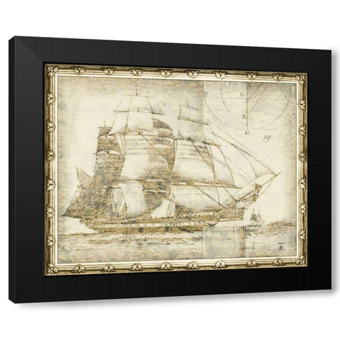 Ghost Ship I Black Modern Wood Framed Art Print with Double Matting by Vision Studio