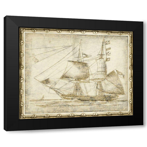 Ghost Ship II Black Modern Wood Framed Art Print by Vision Studio