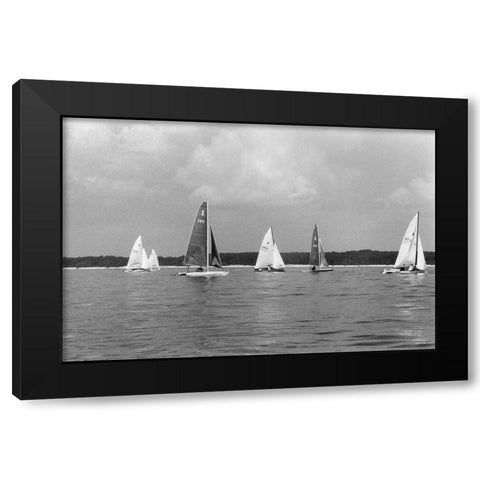 Ocean Breeze I Black Modern Wood Framed Art Print with Double Matting by DeNardo, Laura