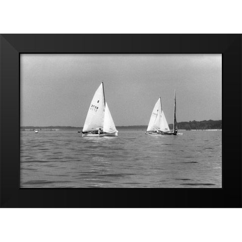 Ocean Breeze II Black Modern Wood Framed Art Print by DeNardo, Laura