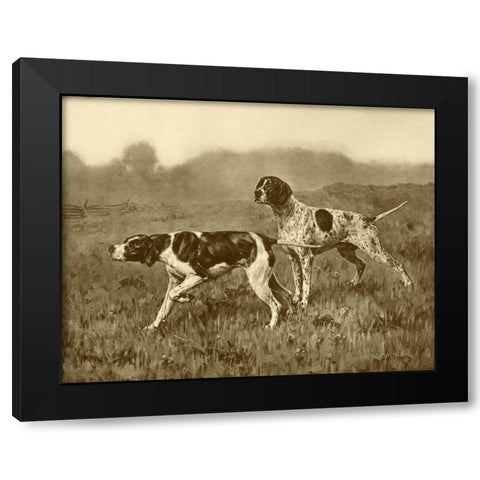 A Double Point Black Modern Wood Framed Art Print by Tracey, J.M.