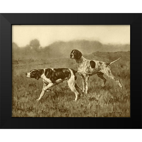 A Double Point Black Modern Wood Framed Art Print by Tracey, J.M.