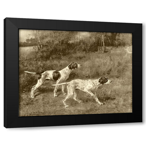 Rip Rap and Lad of Rush Black Modern Wood Framed Art Print by Osthaus, E.H.