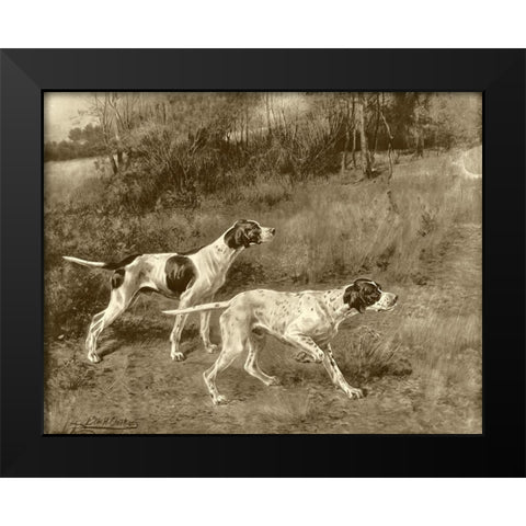 Rip Rap and Lad of Rush Black Modern Wood Framed Art Print by Osthaus, E.H.