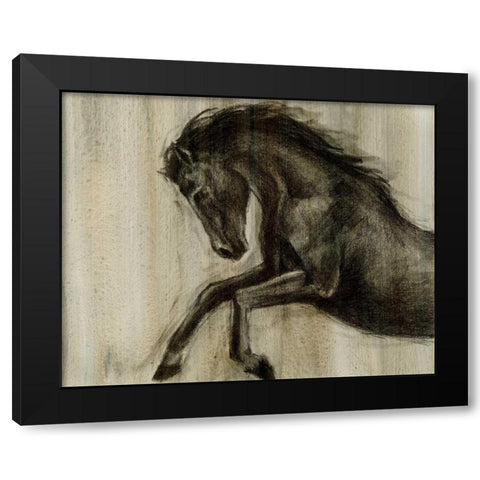 Dynamic Stallion II Black Modern Wood Framed Art Print by Harper, Ethan