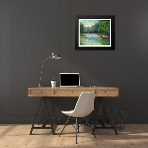 A Bend in the River Black Modern Wood Framed Art Print by Weber, Mary Jean