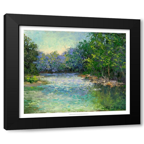 A Bend in the River Black Modern Wood Framed Art Print with Double Matting by Weber, Mary Jean