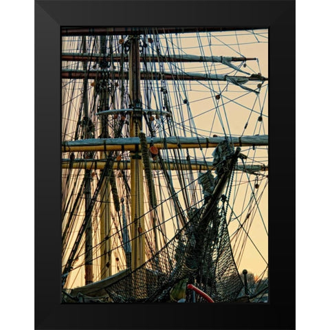Rigging I Black Modern Wood Framed Art Print by Head, Danny