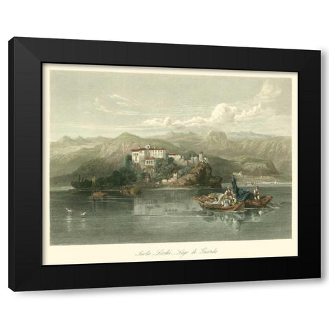 Isola Lecchi, Lago di Guarda, Italy Black Modern Wood Framed Art Print with Double Matting by Leitch, W.L.