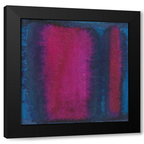 Indigo Meditation I Black Modern Wood Framed Art Print with Double Matting by Stramel, Renee W.