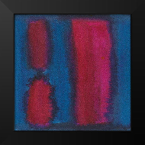 Indigo Meditation II Black Modern Wood Framed Art Print by Stramel, Renee W.