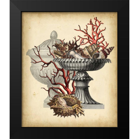 Oceans Bounty I Black Modern Wood Framed Art Print by Vision Studio