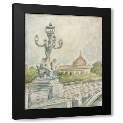 View of Paris IV Black Modern Wood Framed Art Print with Double Matting by Harper, Ethan