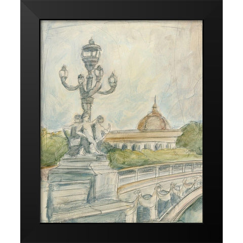 View of Paris IV Black Modern Wood Framed Art Print by Harper, Ethan
