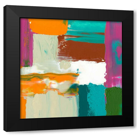 Neon City III Black Modern Wood Framed Art Print with Double Matting by Goldberger, Jennifer