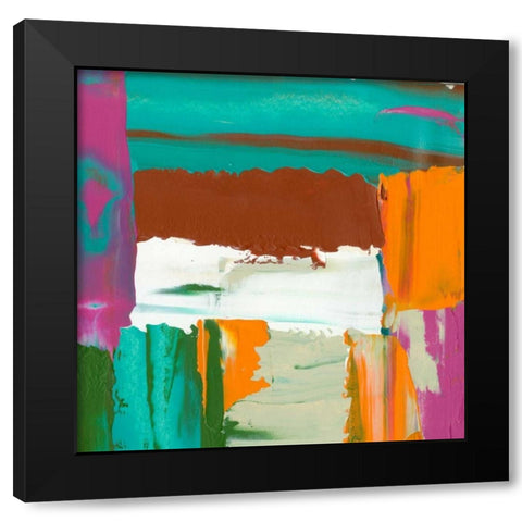 Neon City IV Black Modern Wood Framed Art Print with Double Matting by Goldberger, Jennifer