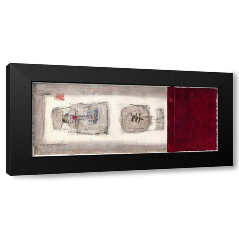 Mauro Tranquility Panel II Black Modern Wood Framed Art Print by Mauro