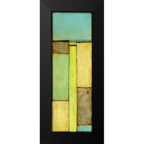 Stained Glass Window V Black Modern Wood Framed Art Print by Goldberger, Jennifer