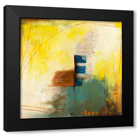 Aquamarine Aura IV Black Modern Wood Framed Art Print with Double Matting by Goldberger, Jennifer