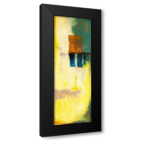 Aquamarine Aura V Black Modern Wood Framed Art Print with Double Matting by Goldberger, Jennifer