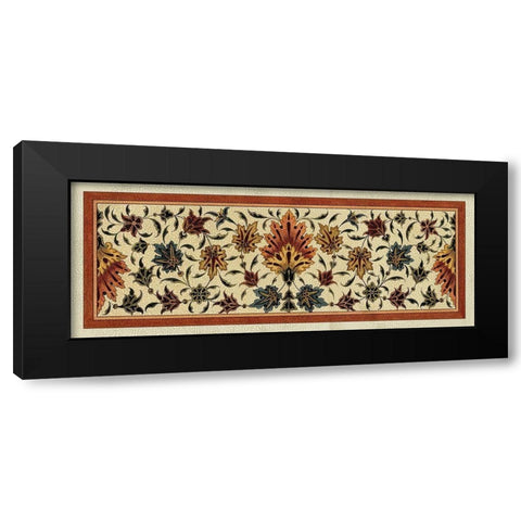 Crackled Tapestry Frieze II Black Modern Wood Framed Art Print by Vision Studio