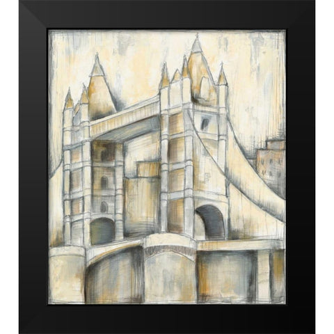 Urban Bridgescape II Black Modern Wood Framed Art Print by Goldberger, Jennifer