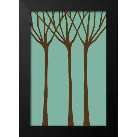 Dichromatic Elms I Black Modern Wood Framed Art Print by Lam, Vanna
