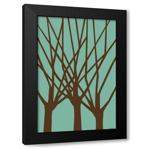 Dichromatic Elms III Black Modern Wood Framed Art Print by Lam, Vanna