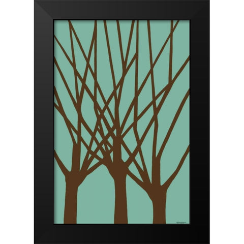 Dichromatic Elms III Black Modern Wood Framed Art Print by Lam, Vanna
