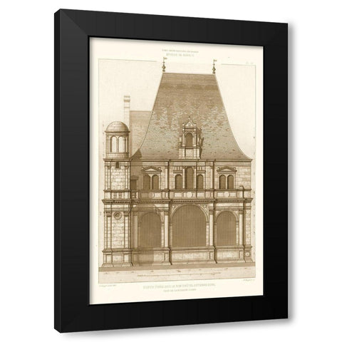 French Architecture II Black Modern Wood Framed Art Print by Rouyer, Eugene