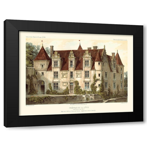 Petite French Chateaux VI Black Modern Wood Framed Art Print by Petit, Victor