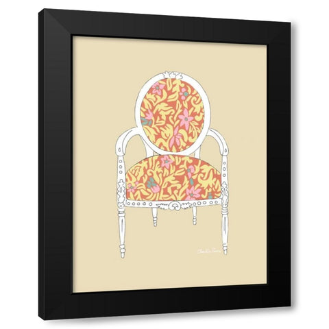 Decorative Chair I Black Modern Wood Framed Art Print with Double Matting by Zarris, Chariklia