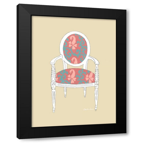 Decorative Chair IV Black Modern Wood Framed Art Print with Double Matting by Zarris, Chariklia