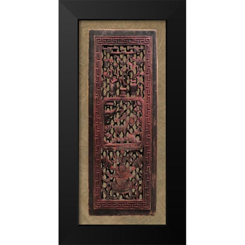 Antique Shoji Screen II Black Modern Wood Framed Art Print by Vision Studio