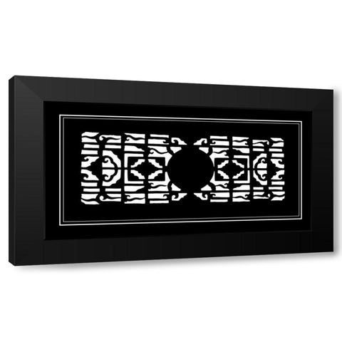 Shoji Screen in Ebony I Black Modern Wood Framed Art Print by Vision Studio