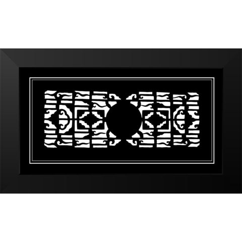Shoji Screen in Ebony I Black Modern Wood Framed Art Print by Vision Studio