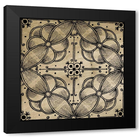 Intricate Detail II Black Modern Wood Framed Art Print by Vision Studio