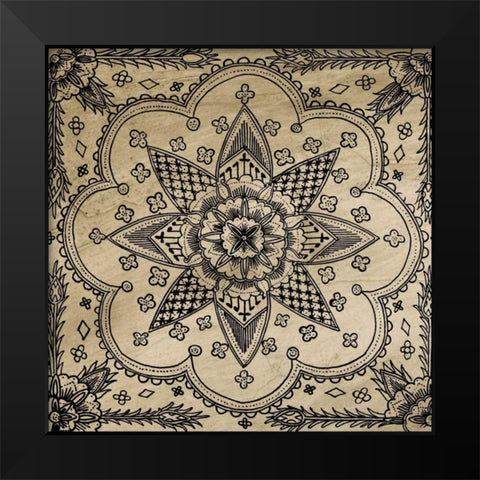 Intricate Detail III Black Modern Wood Framed Art Print by Vision Studio