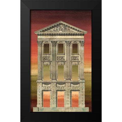 Architectural Illusion III Black Modern Wood Framed Art Print by Vision Studio
