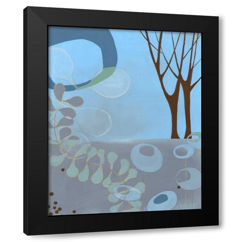 Olio I Black Modern Wood Framed Art Print by Vess, June Erica